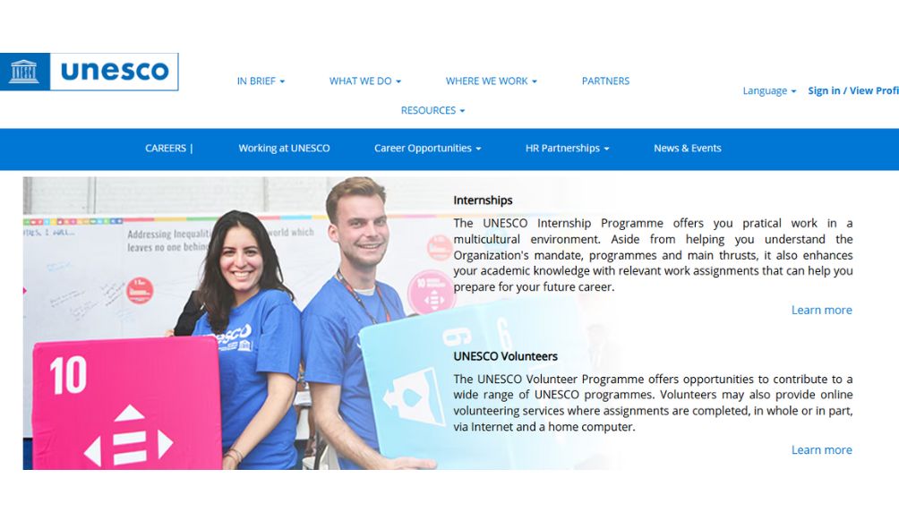 UNESCO Internship Program 2025
