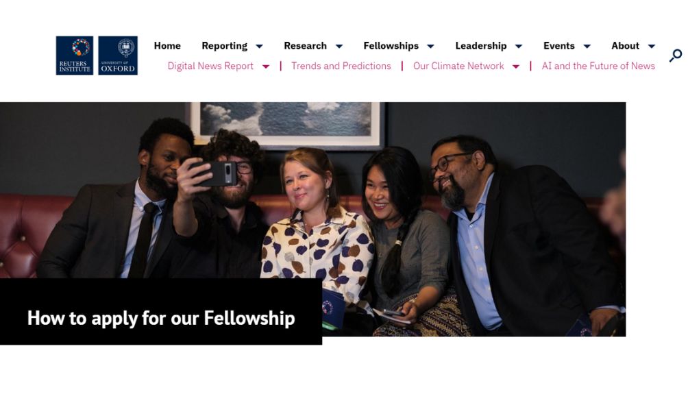 Reuters Institute Journalist Fellowship 2025