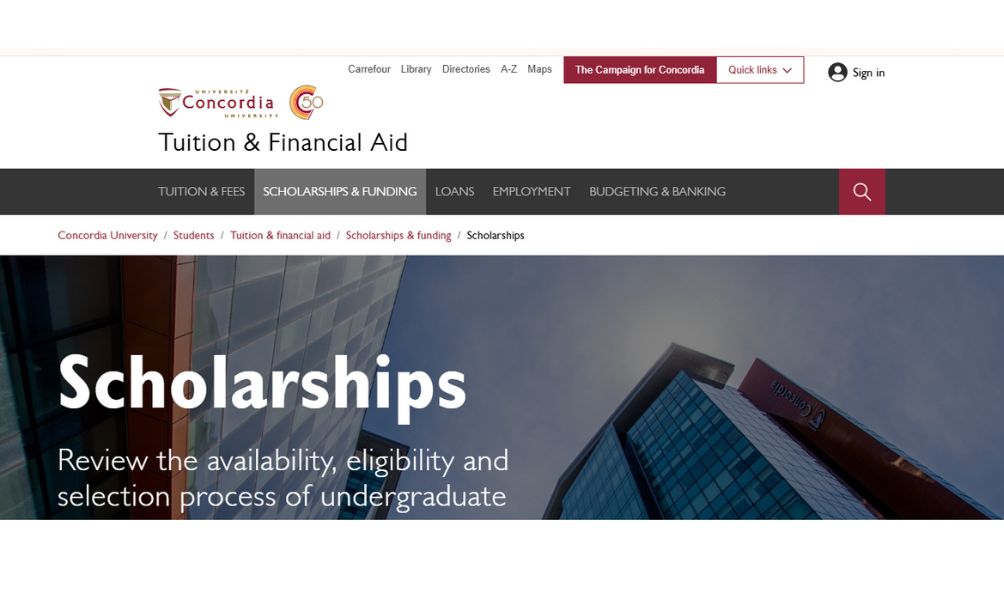 Concordia University Scholarships 2025