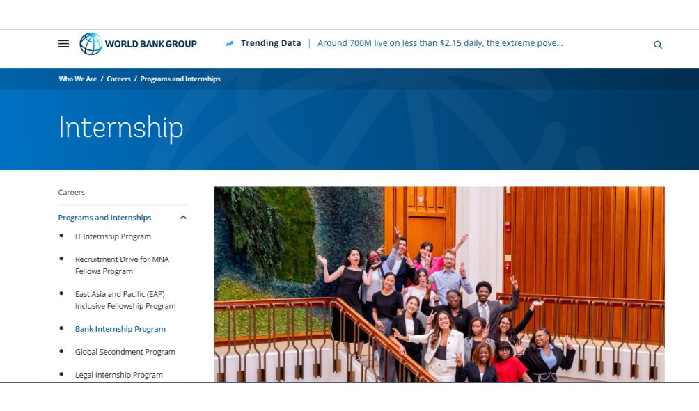 World Bank Internship Program 2025