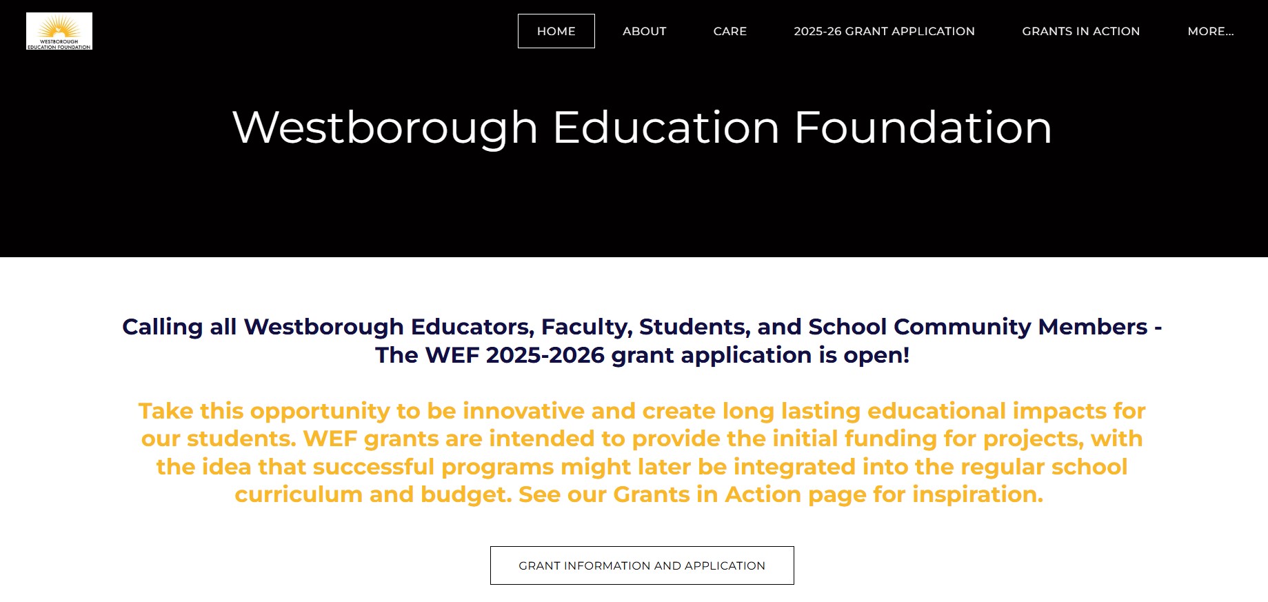 ​Westborough Education Foundation Grant 2025-2026