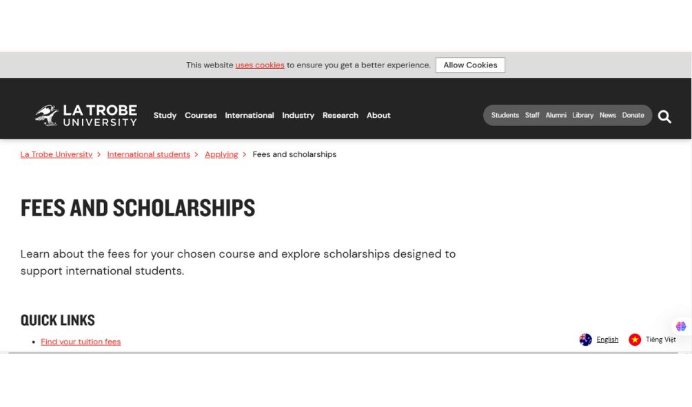 La Trobe University Scholarships 2025