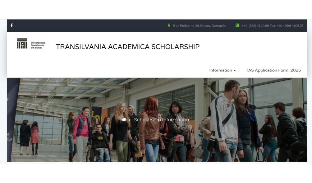 Transilvania Academica Scholarship 2025